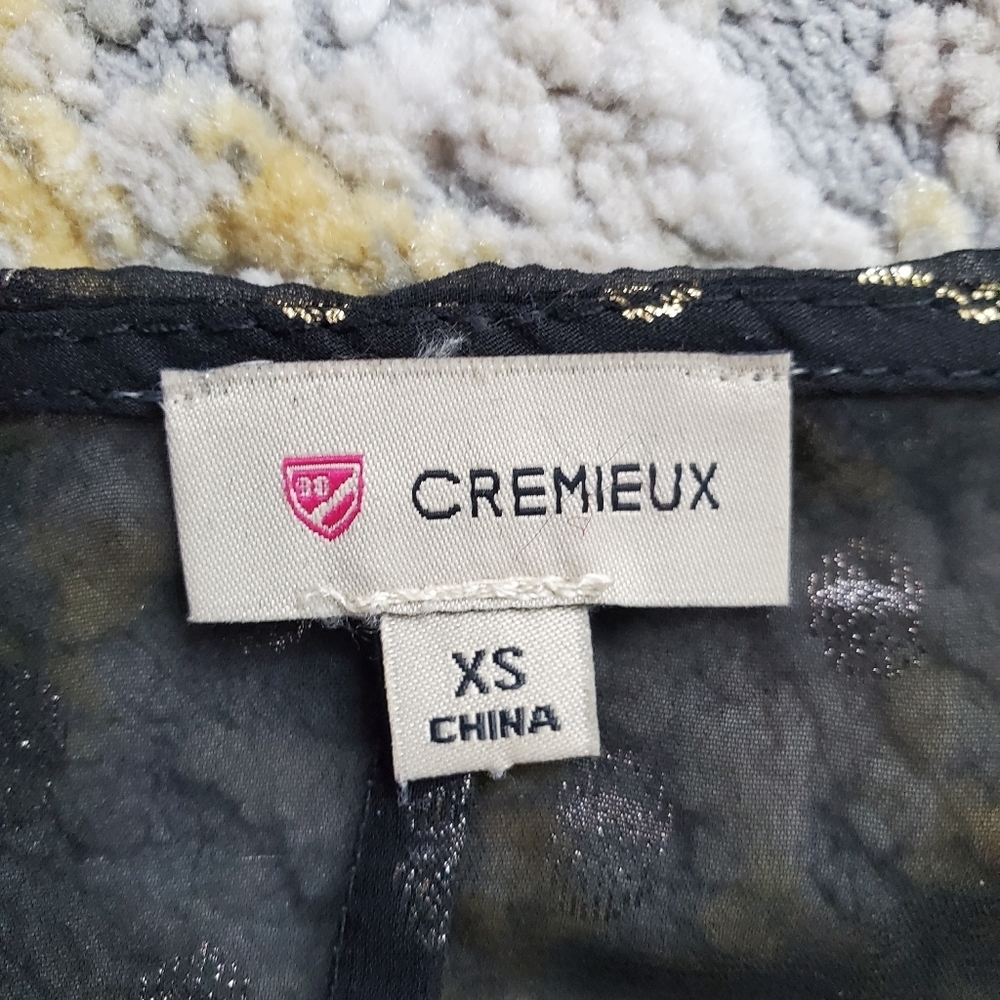 Cremieux Sheer Gold Dot Blouse - Picture 7 of 7
